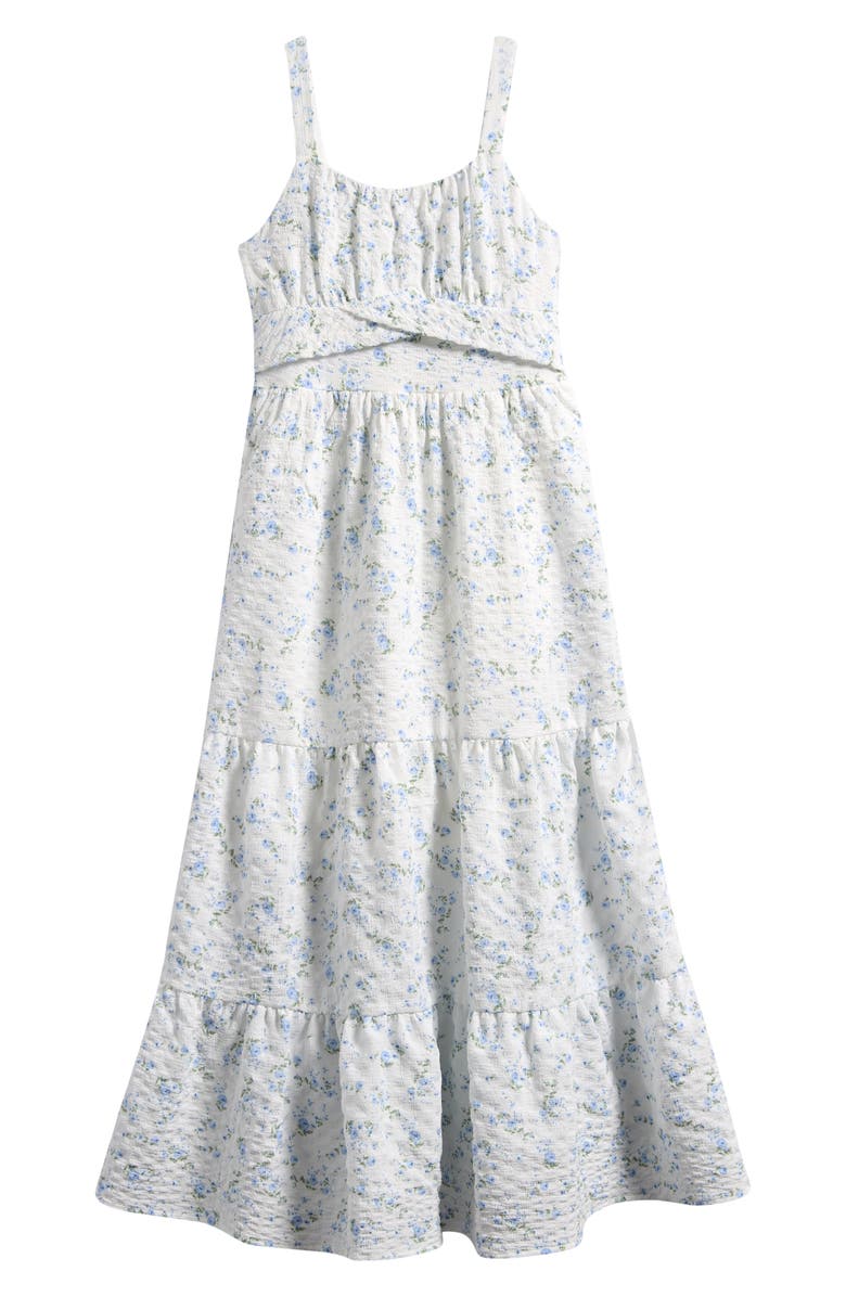 Ava & Yelly Kids' Emma Tiered Maxi Dress, Main, color, White