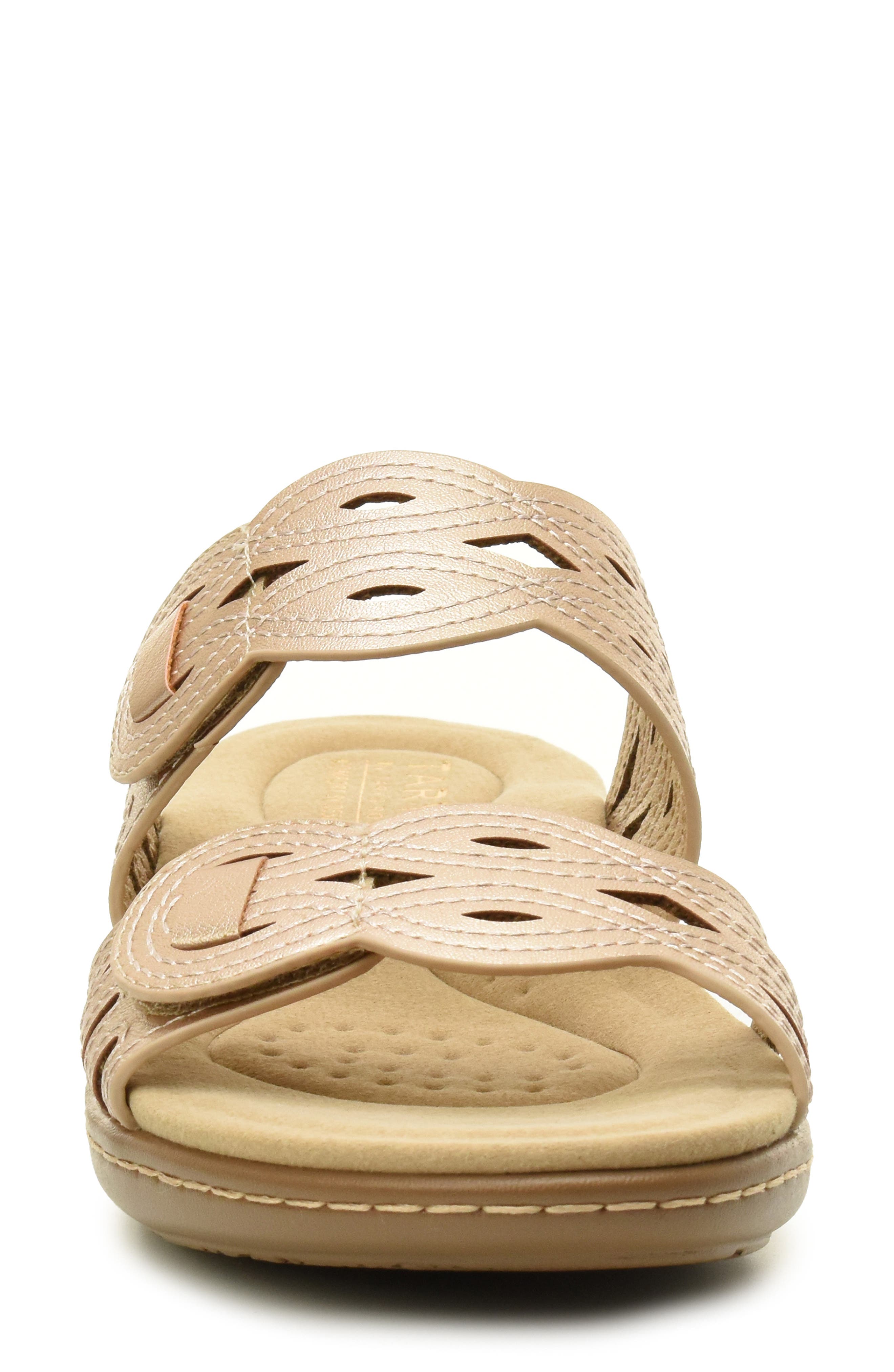Cutout Slide Sandal, Alternate, color, ROSE GOLD