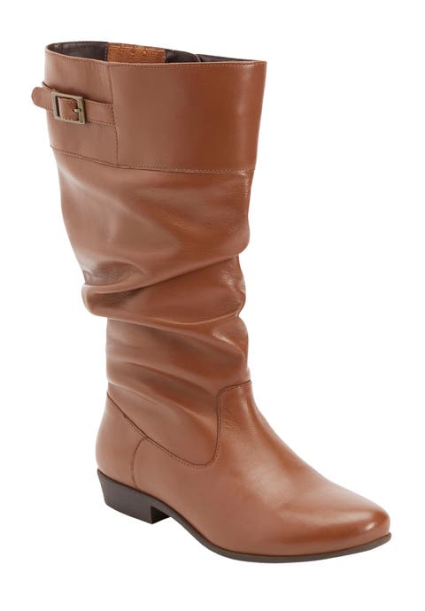 The Monica Wide Calf Leather Boot (Wide Widths Available)
