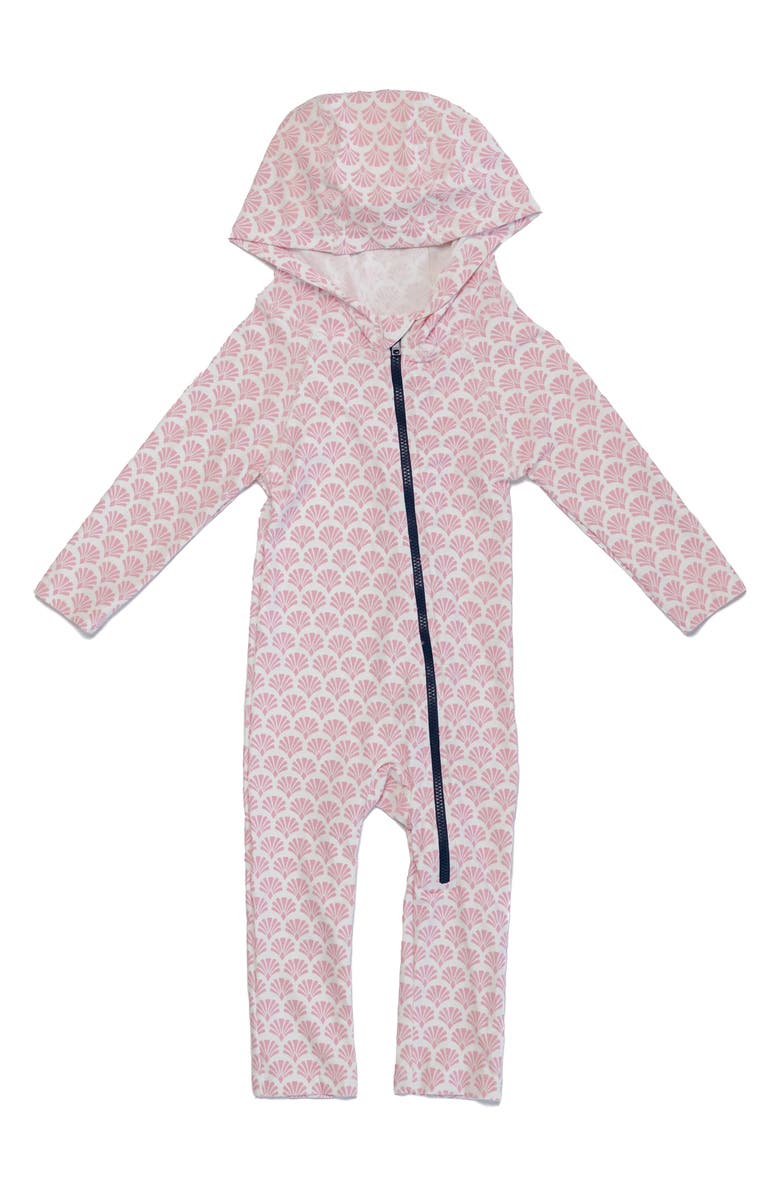 Lake Label Kids' Floral Long Sleeve Full Body Hooded Swimsuit, Main, color,