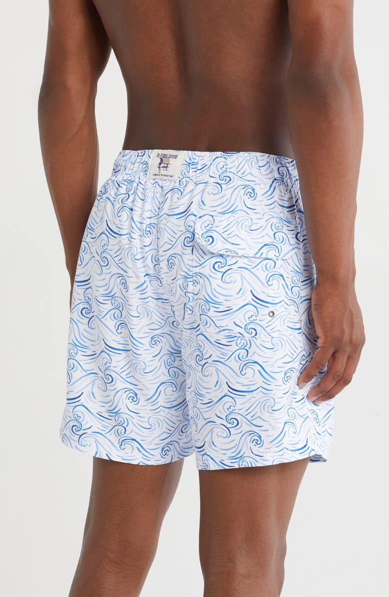 Vintage Summer Volley Swim Shorts, Alternate, color, White