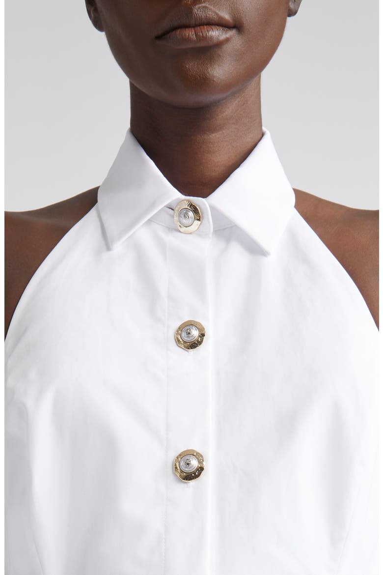 Open Back Cotton Poplin Shirtdress, Alternate, color, WHITE
