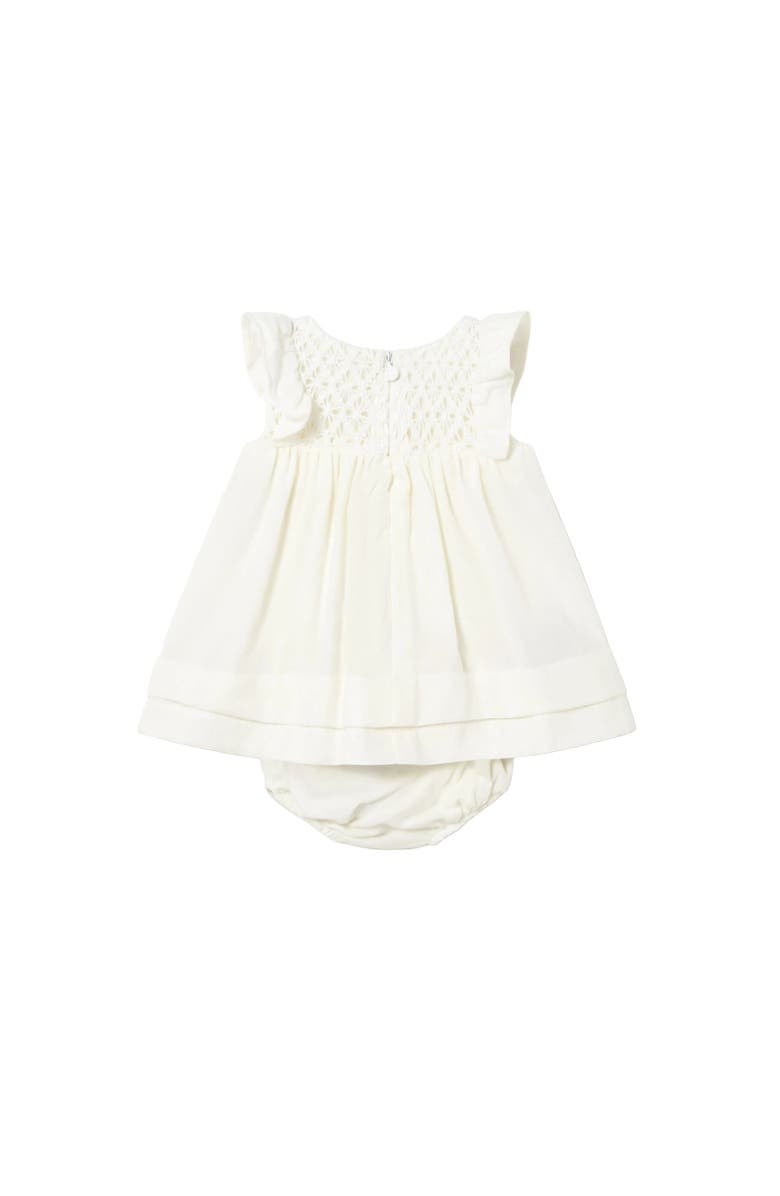 Mayoral Textured Dress with Nappy Cover, Alternate, color, White