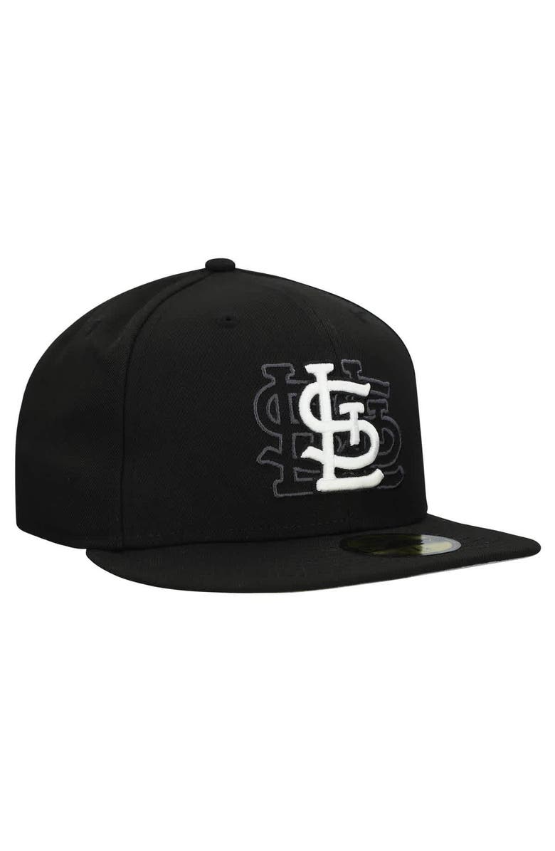 New Era Men's New Era Black St. Louis Cardinals Tri-Hit 59FIFTY Fitted Hat, Alternate, color, Black