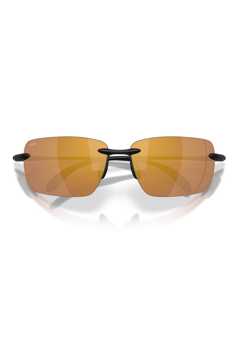 Gulf Shore 66mm Sunglasses, Alternate, color, MATTE BLACK / GOLD MIRROR
