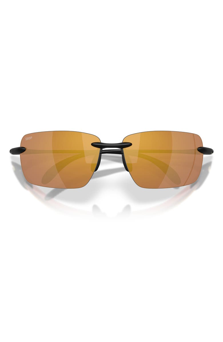 Costa Del Mar Gulf Shore 66mm Sunglasses, Alternate, color, Matte Black / Gold Mirror