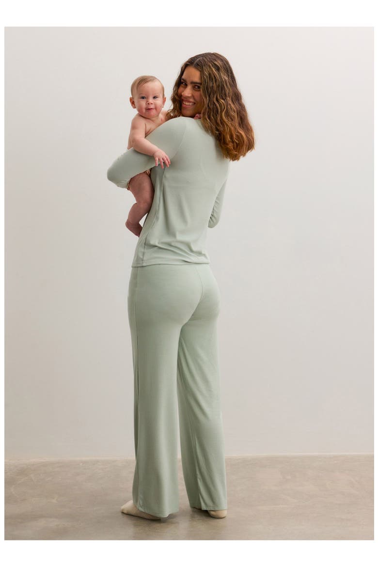 The Softest Rib Nursing Cardigan, Alternate, color, Sage