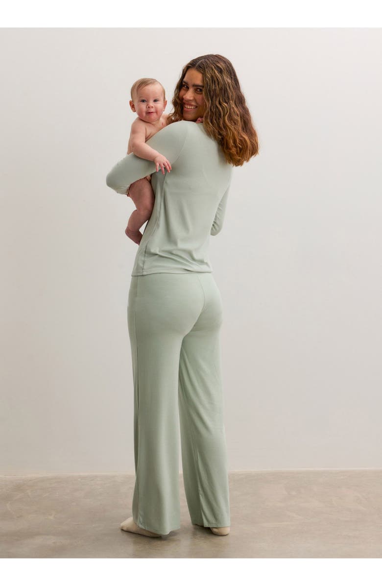 HATCH Collection The Softest Rib Nursing Cardigan, Alternate, color, Sage