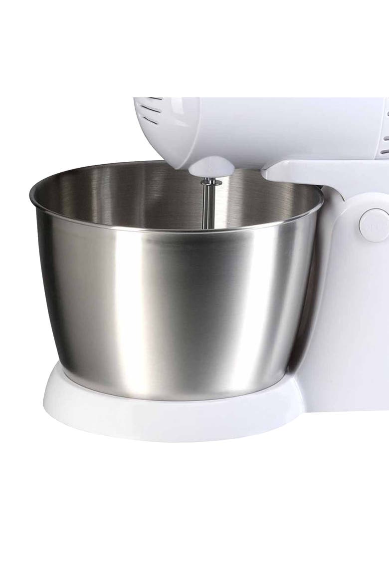 5-Speed Stand Mixer Stainless Steel Bowl 200W in White, Alternate, color, White