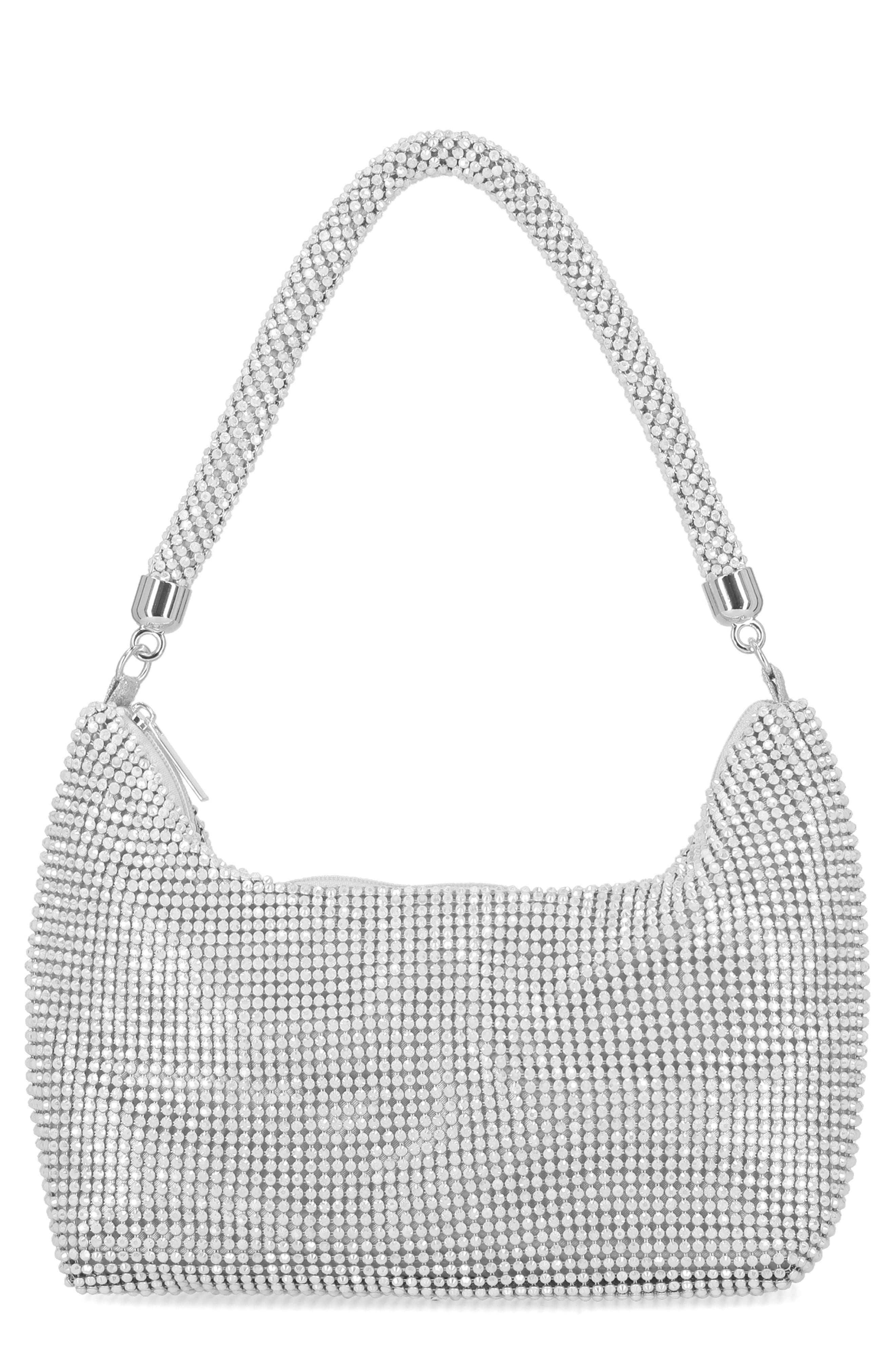 Jessica McClintock Julian Rhinestone Hobo Bag
