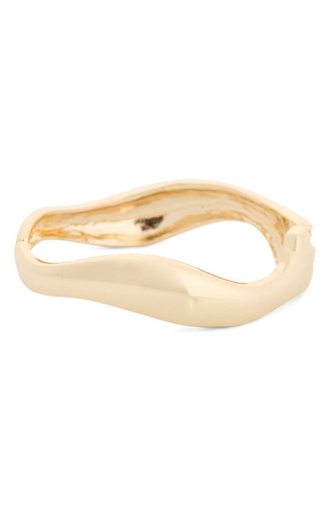 Smooth Wavy Bangle Bracelet