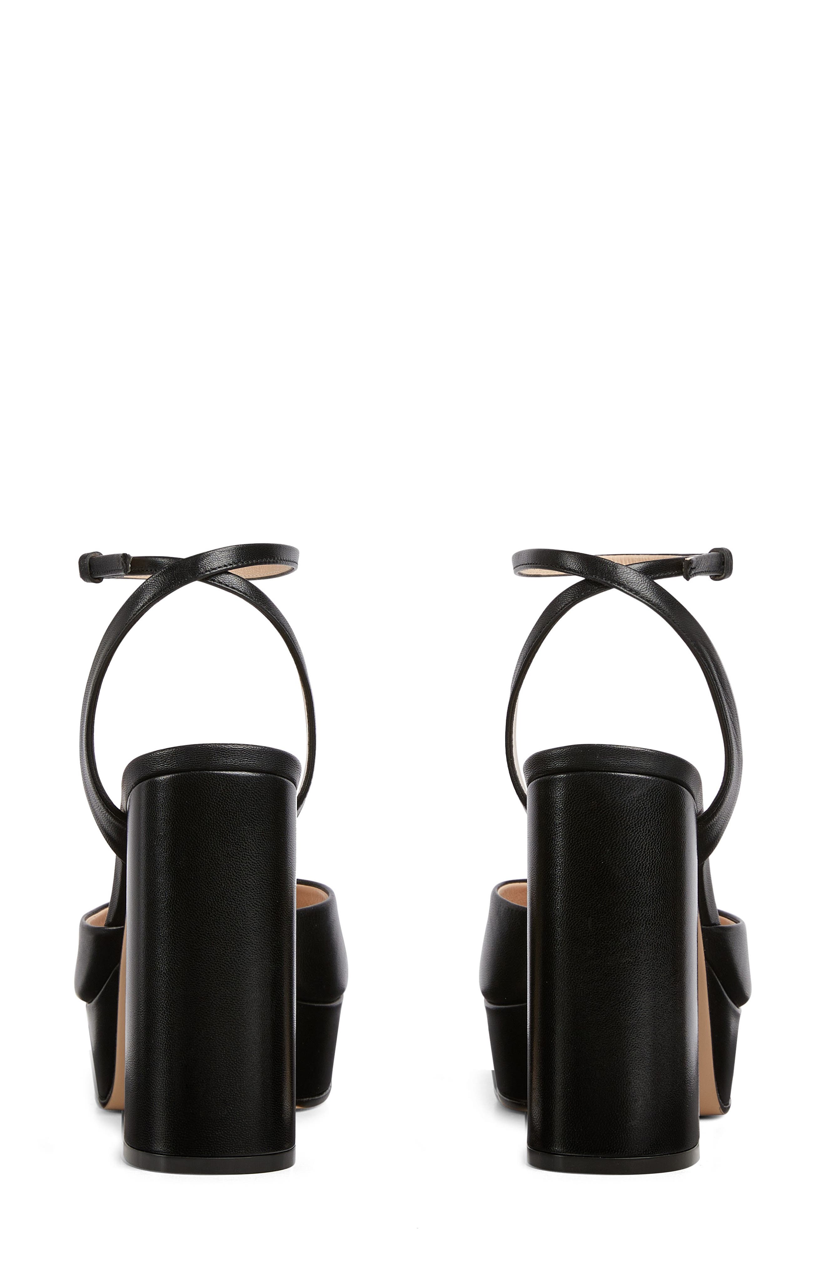 Gucci Lady Horsebit Platform Sandal, Alternate, color, Black