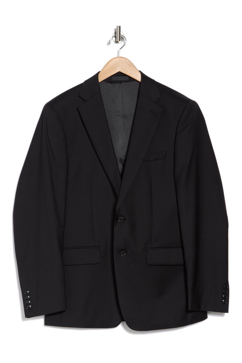 Black Slim Stretch Suit Jacket, Alternate, color, BLACK