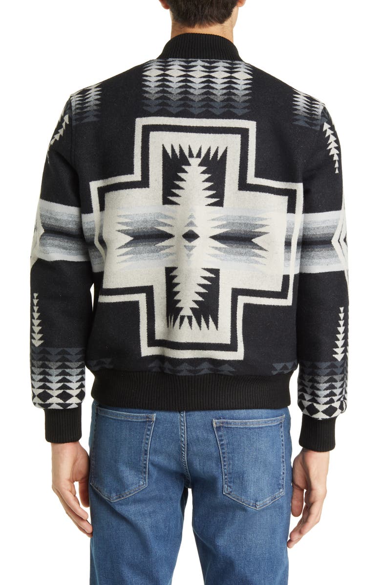 Pendleton Gorge Wool & Cotton Snap-Up Bomber Jacket, Alternate, color,