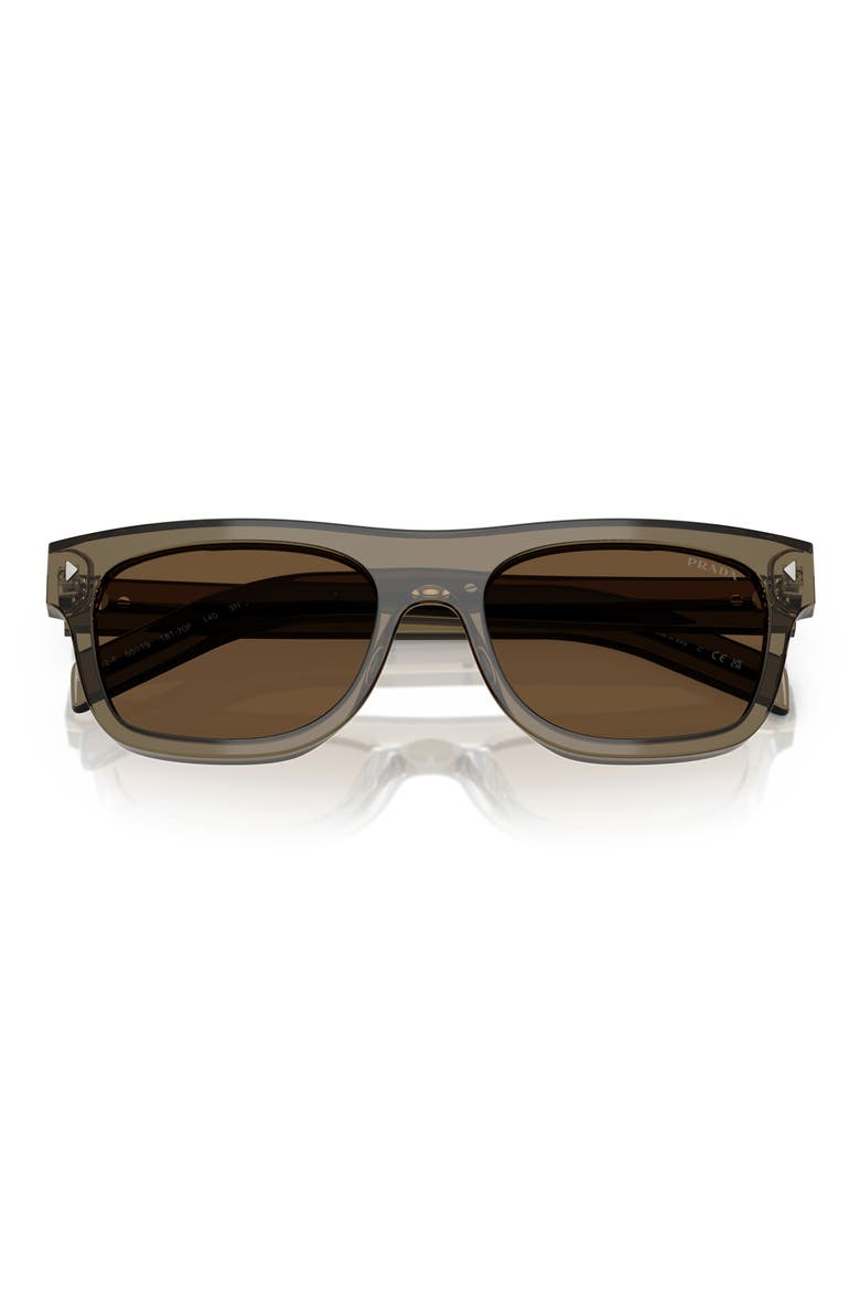 55mm Pillow Sunglasses, Alternate, color, DARK BROWN