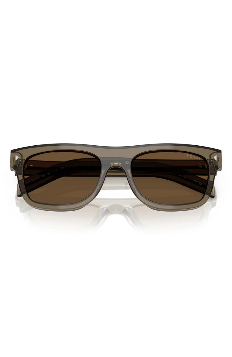 Prada 55mm Pillow Sunglasses, Alternate, color, Dark Brown