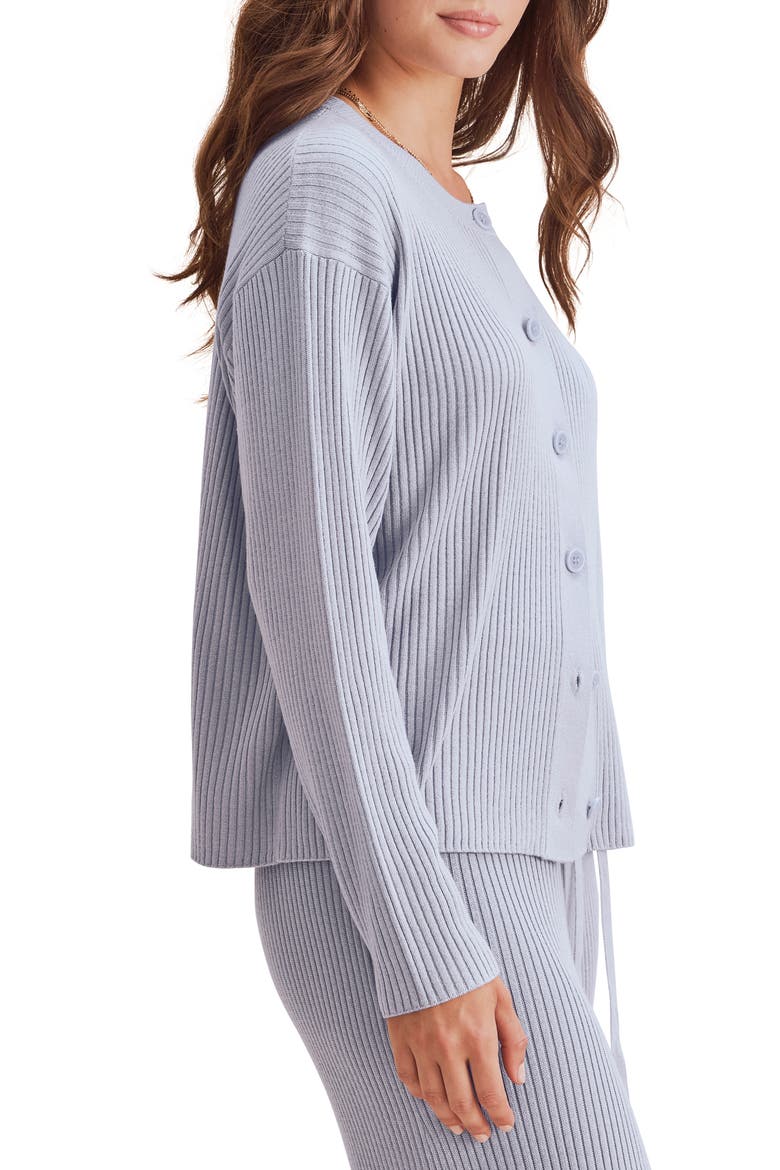 Georgie Rib Cardigan, Alternate, color, BLUE MIST