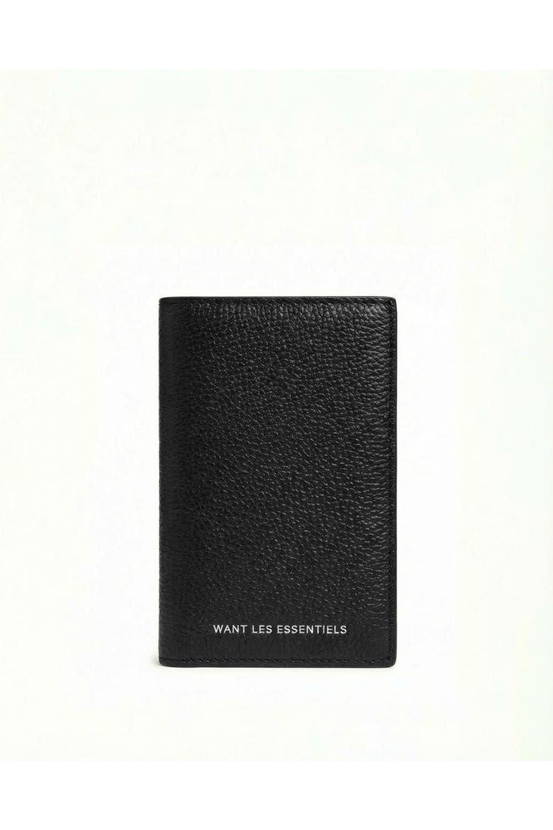 Lynden Pebble-Grained Leather Bi-Fold Cardholder, Main, color, Black