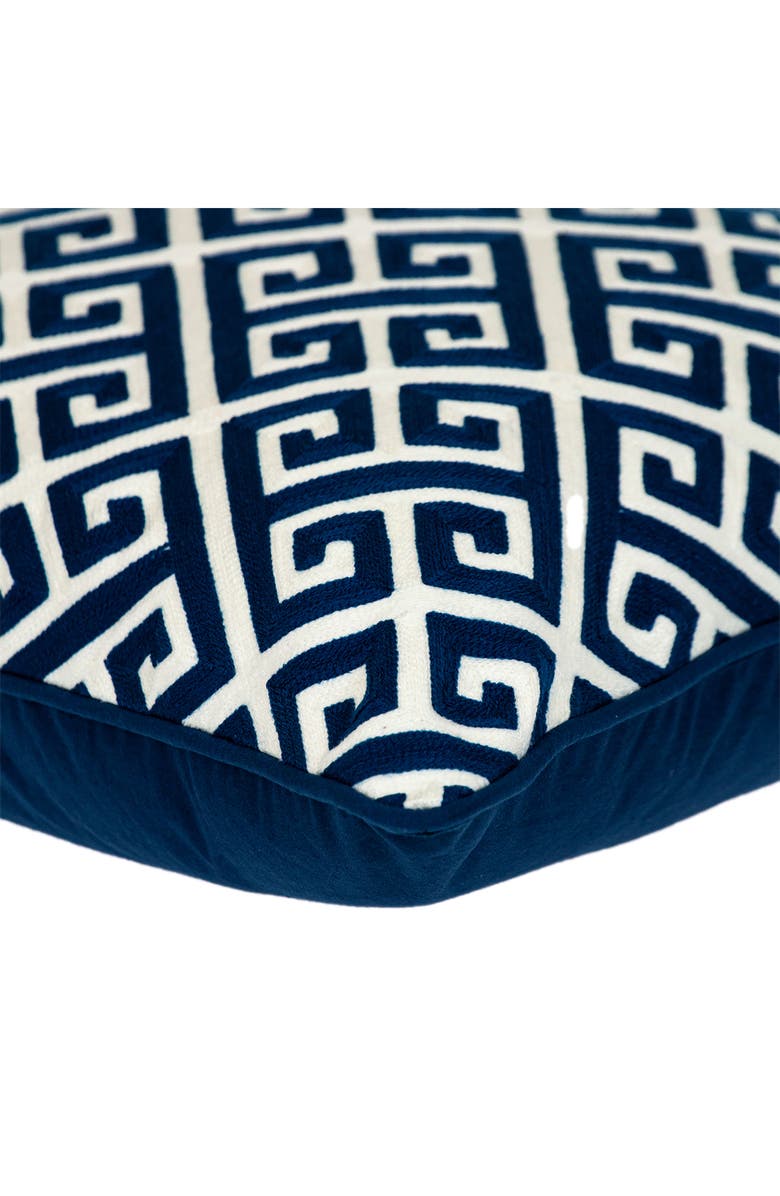 PARKLAND COLLECTION Cameo Embroidered Throw Pillow, Alternate, color, Blue