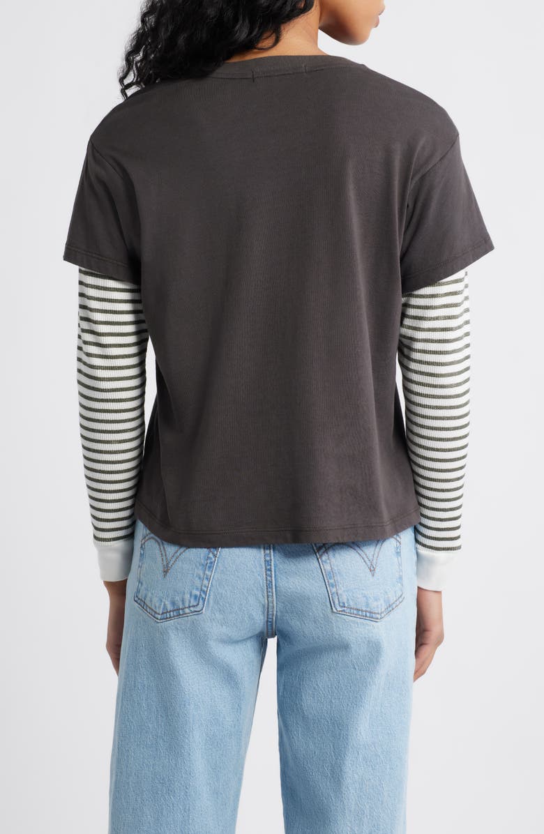 Daydreamer Blondie Debbie Trumpet Photo Cotton Graphic T-Shirt, Alternate, color, Washed Black