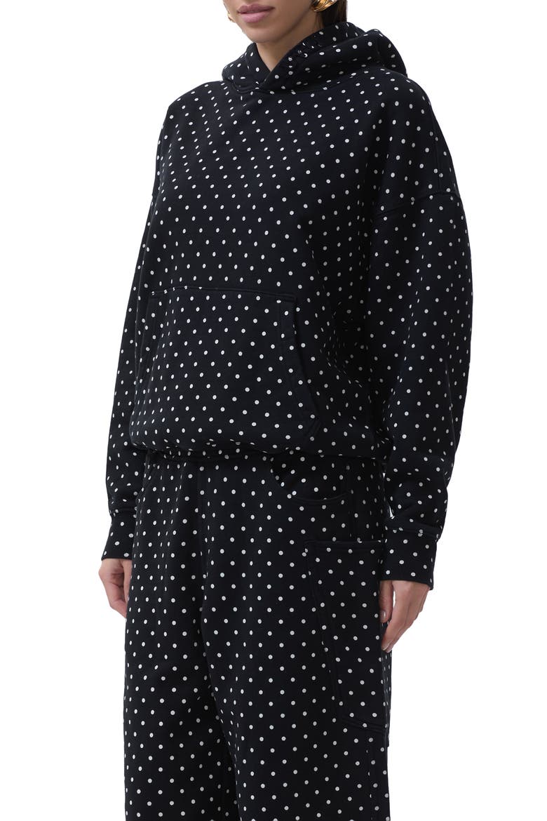 Blake Cotton Hoodie, Main, color, NOIR MICRO DOT