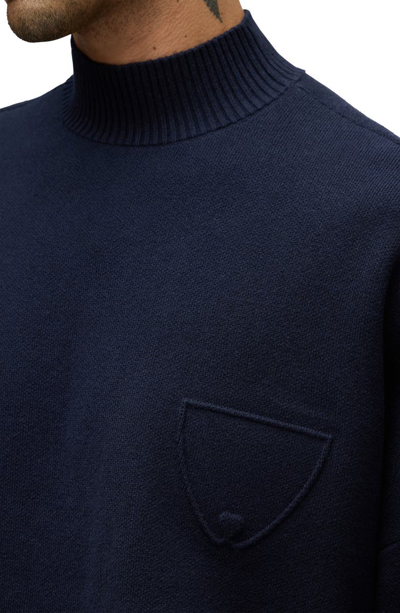 Hudson Jeans Jrue Mock Neck Cotton & Cashmere Blend Sweater, Alternate, color, Olympia
