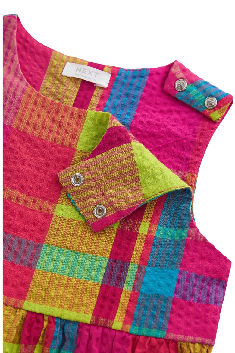 Kids' Rainbow Check Jumpsuit, Alternate, color, PLAID ORANGE MULTI