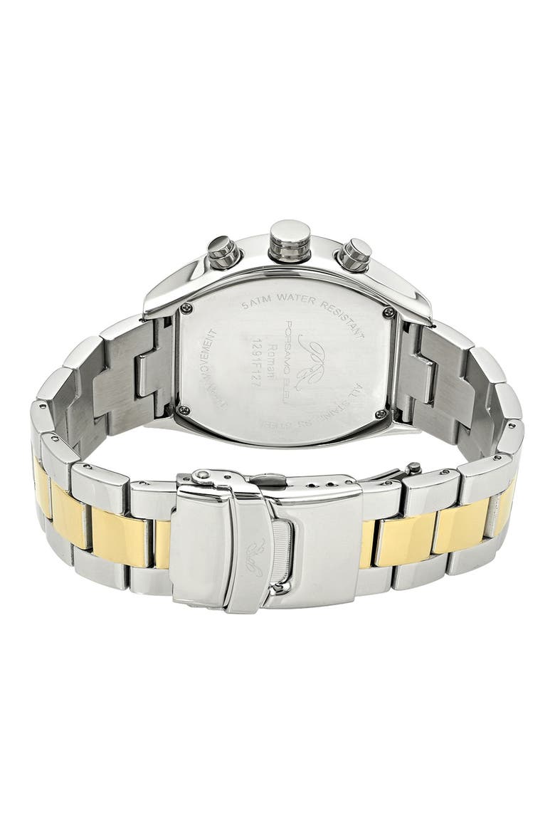 Roman Chronograph Bracelet Watch, 42mm, Alternate, color, TWO-TONE GREEN