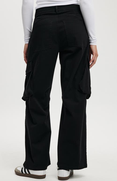 Shop Cotton On Cody Baggy Cargo Pant In Black