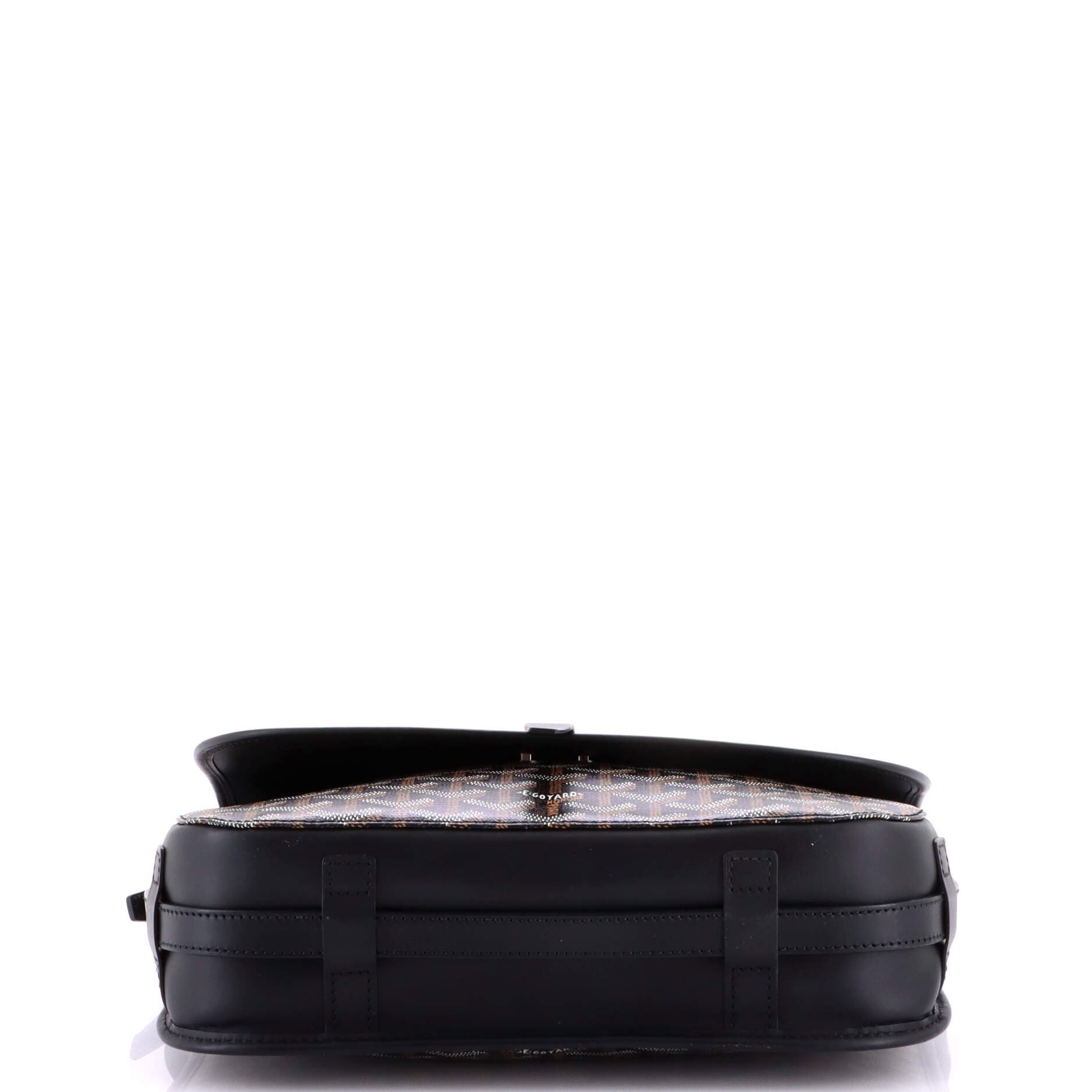 Pre-Owned Goyard Belvedere II Messenger Bag Coated Canvas MM, Alternate, color, Black