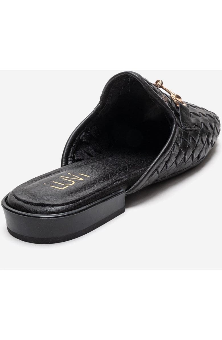 Forever & Always Shoes Senia Leather Woven Mule, Alternate, color, Black