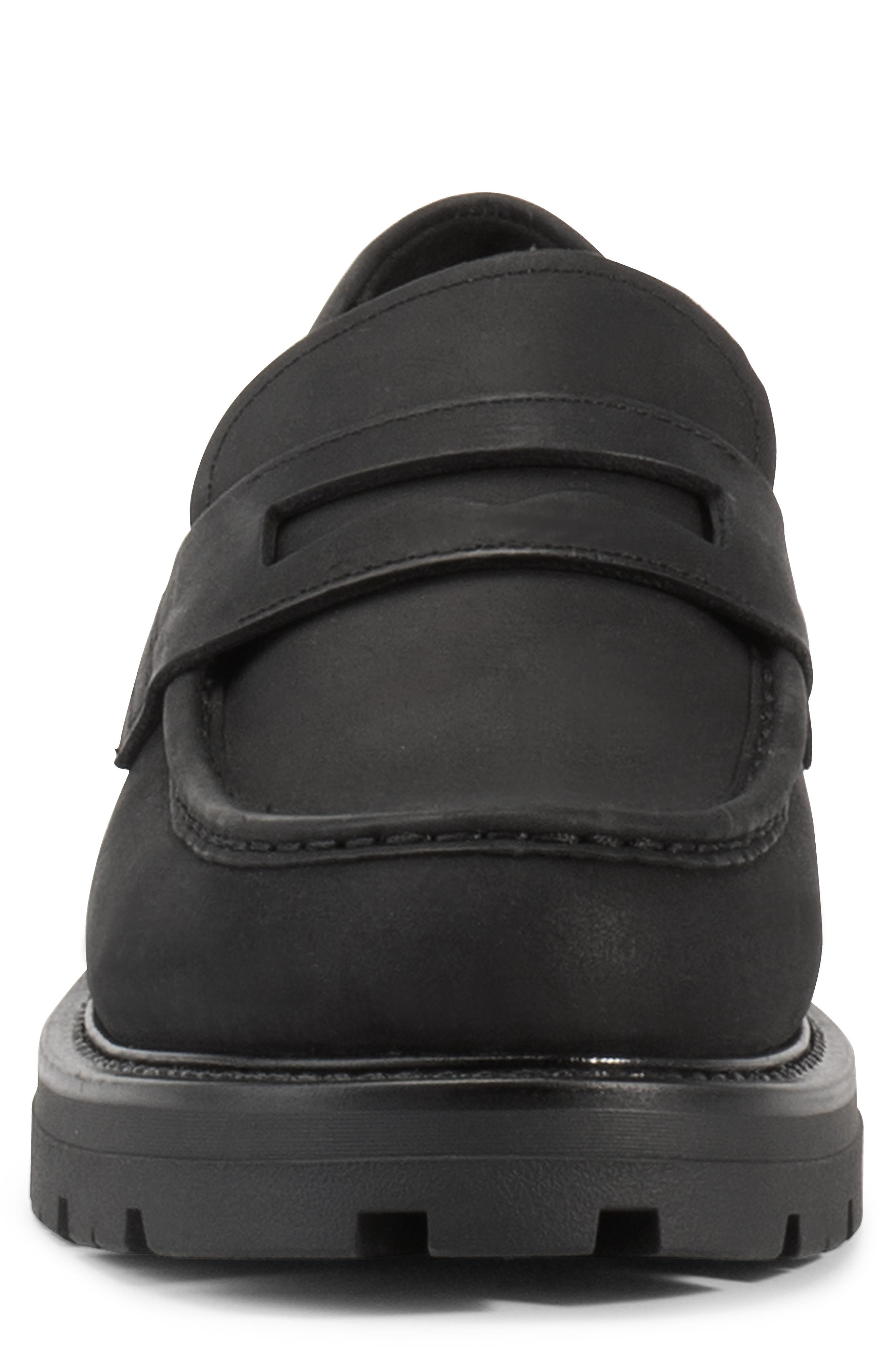 Vagabond Shoemakers Cameron Lugged Penny Loafer, Alternate, color, Off Black Leather