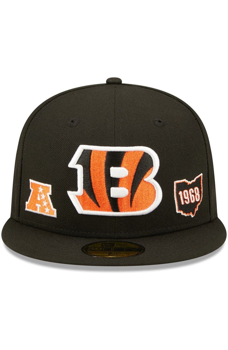 New Era Men's New Era Black Cincinnati Bengals Identity 59FIFTY Fitted Hat, Alternate, color, 