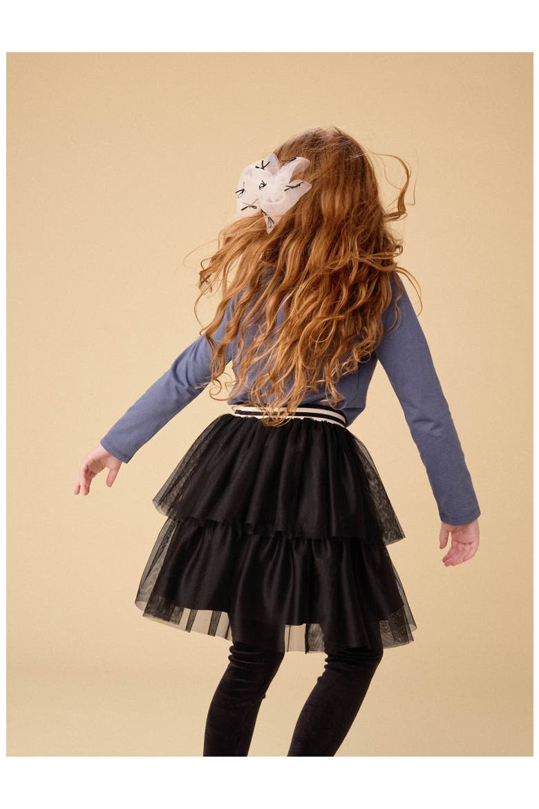 Tiered Tulle Skirt, Alternate, color, Jet Black