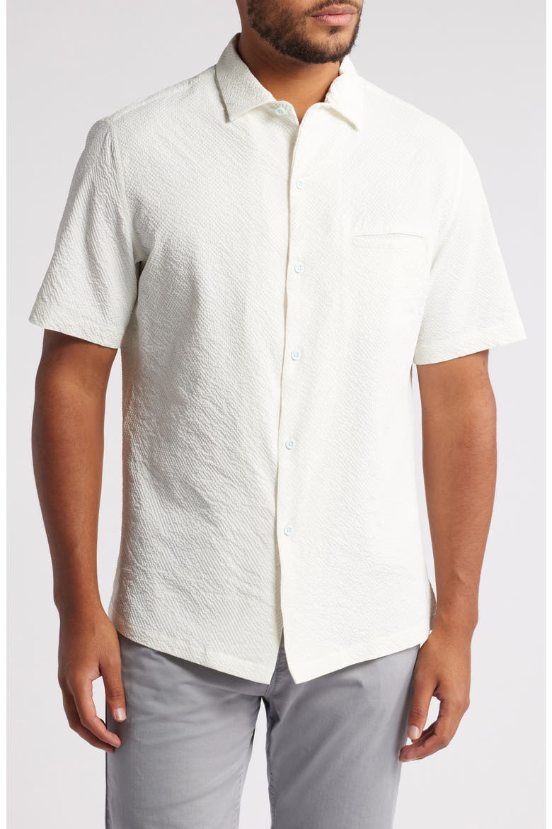 The Lanai Short Sleeve Button-Up Shirt, Main, color, EGGSHELL
