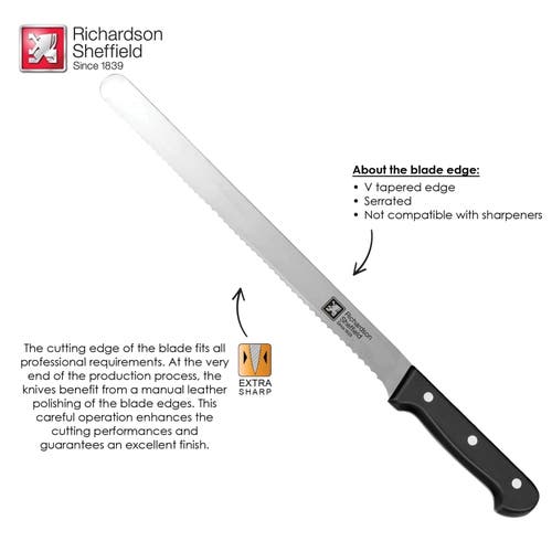 Richardson Sheffield Universal 12-inch Genoise/cake Knife In Black