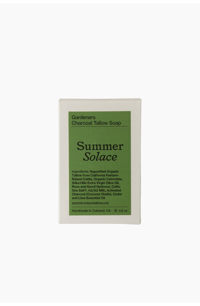 Summer Solace Tallow Gardeners Activated Charcoal Bar Soap, Alternate, color, Charcoal