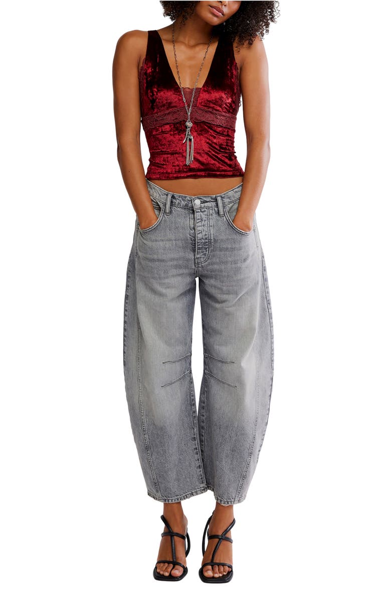 Free People Bed of Rose Velvet Camisole, Alternate, color, Garnet Grotto