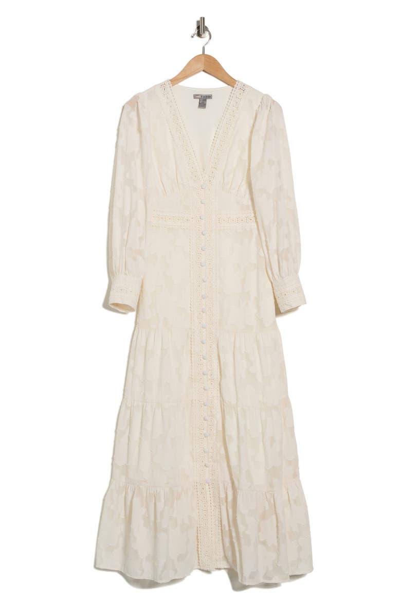Devin Long Sleeve Maxi Dress, Alternate, color, IVORY PRINT