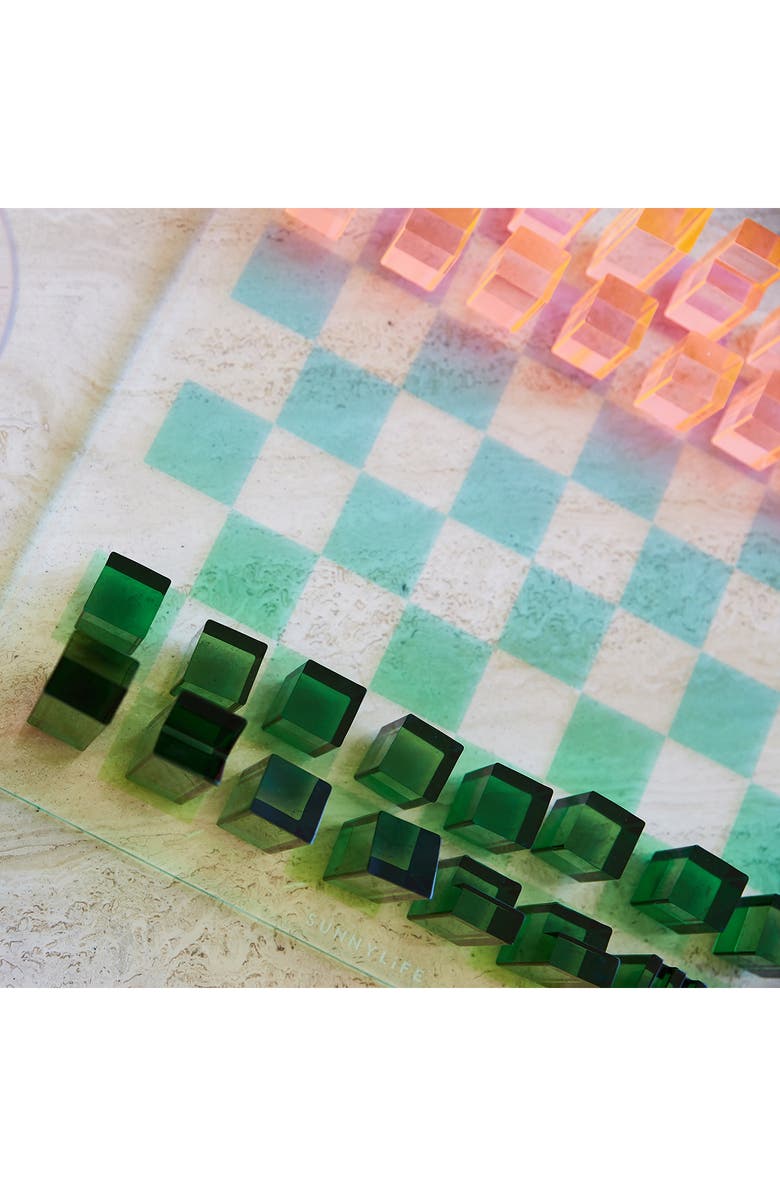 Sunnylife Lucite<sup>®</sup> 2-In-1 Chess & Checkers Set, Alternate, color, 