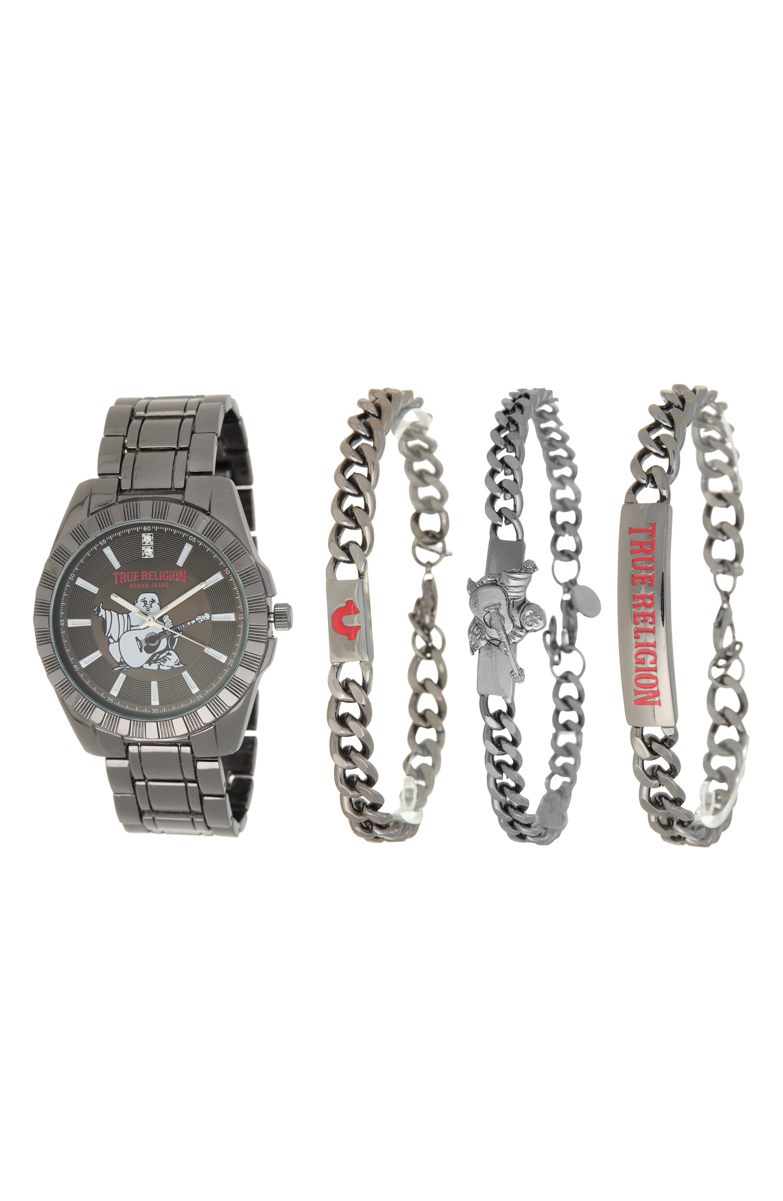 True Religion Buddha Bracelet Watch, 44.5mm & Assorted Bracelets Set