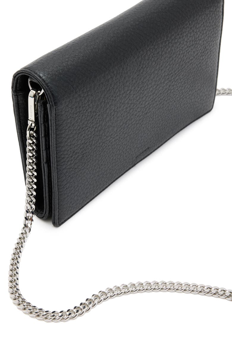 AllSaints Fetch Leather Chain Wallet, Alternate, color, 