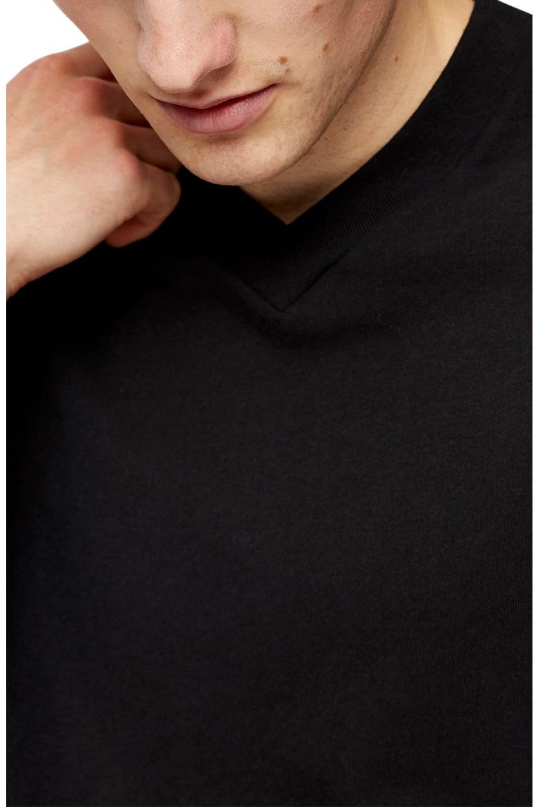 Solid V-Neck T-Shirt, Alternate, color, BLACK