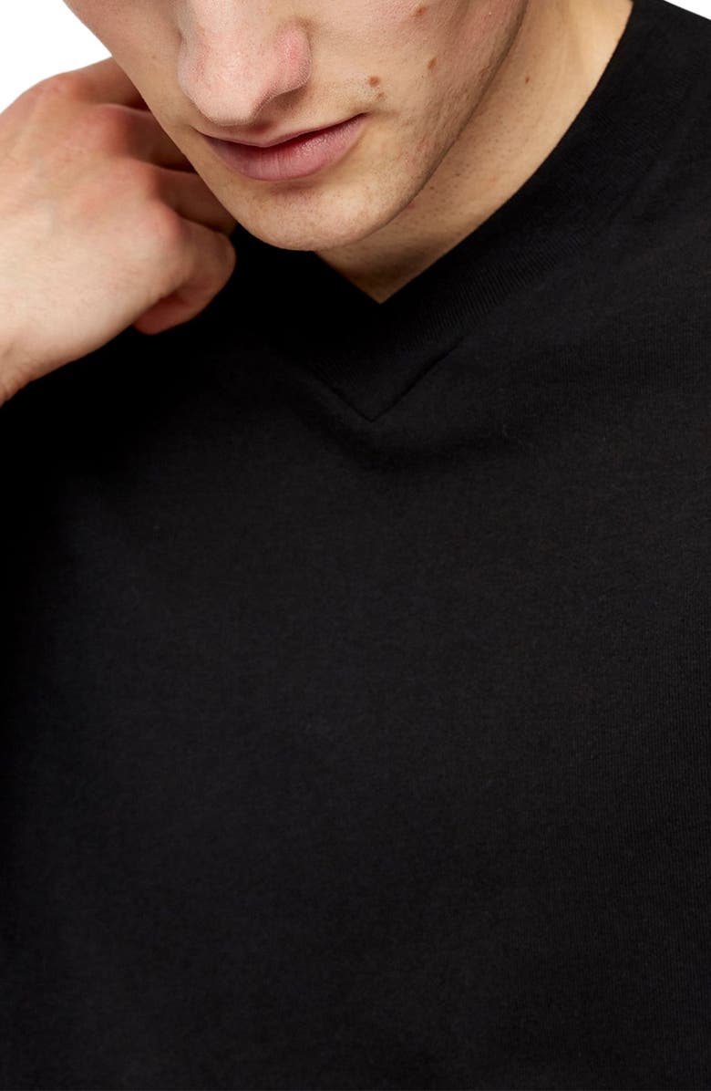 Topman Solid V-Neck T-Shirt, Alternate, color, 
