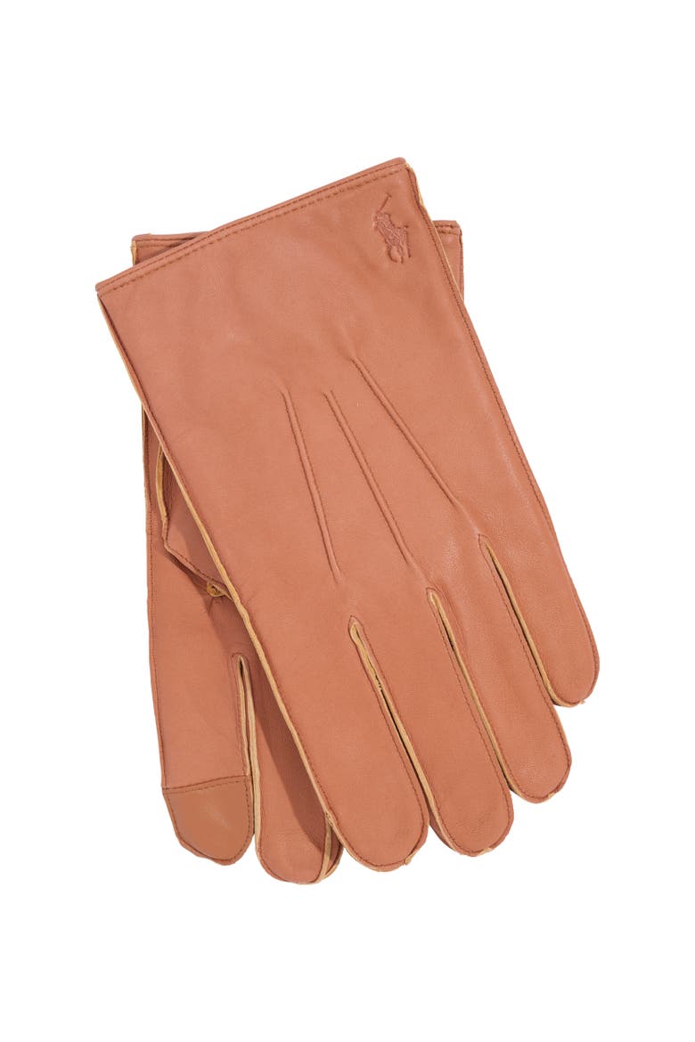Water Repellent Nappa Touch Glove, Main, color, Caramel