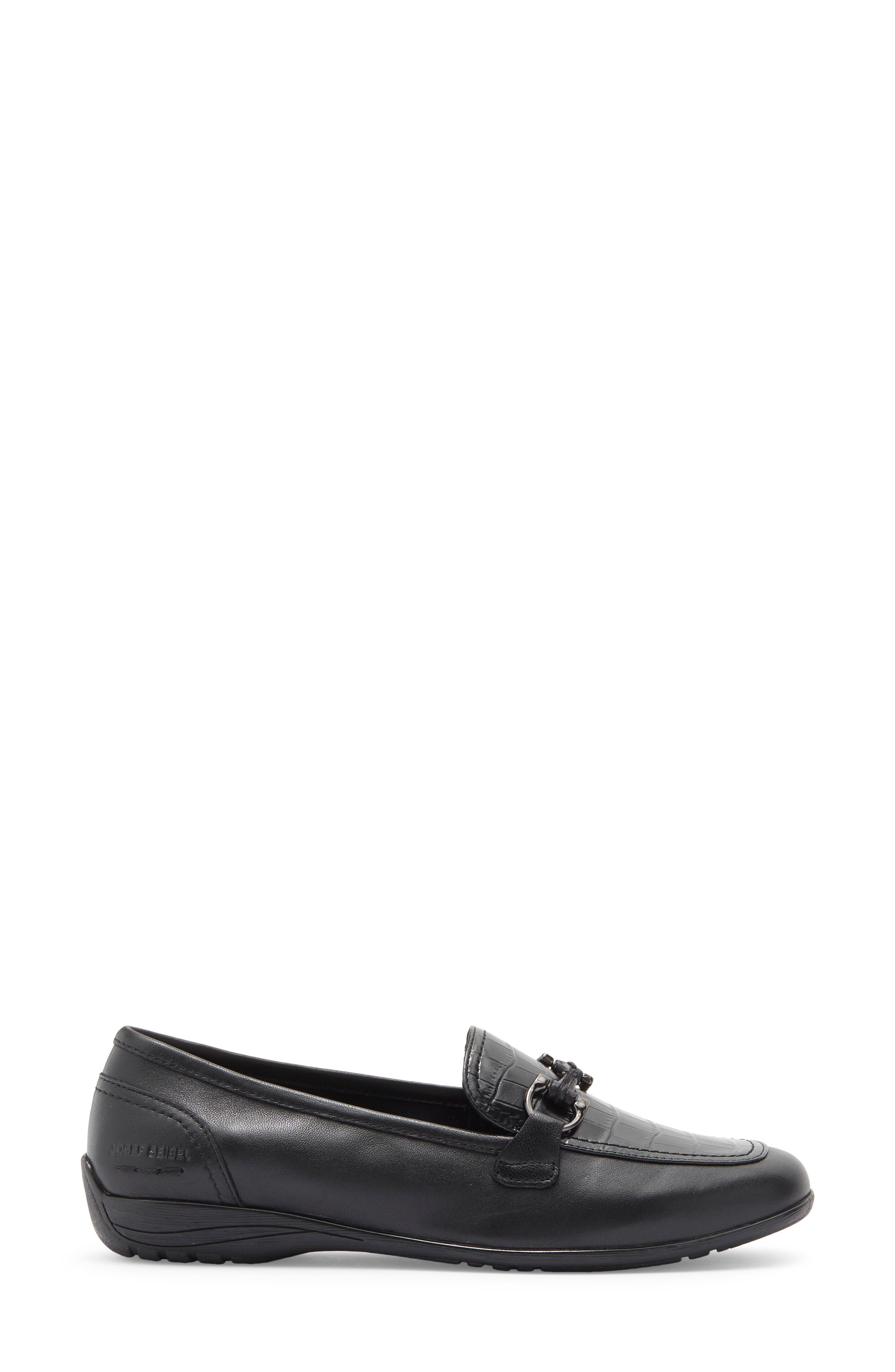 Fenja 40 Leather Loafer, Alternate, color, BLACK