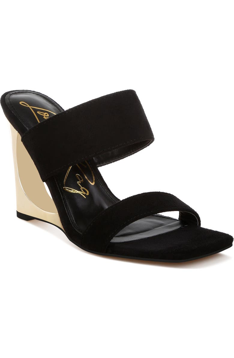 LONDON RAG Zimeski Wedge Sandal, Main, color, Black