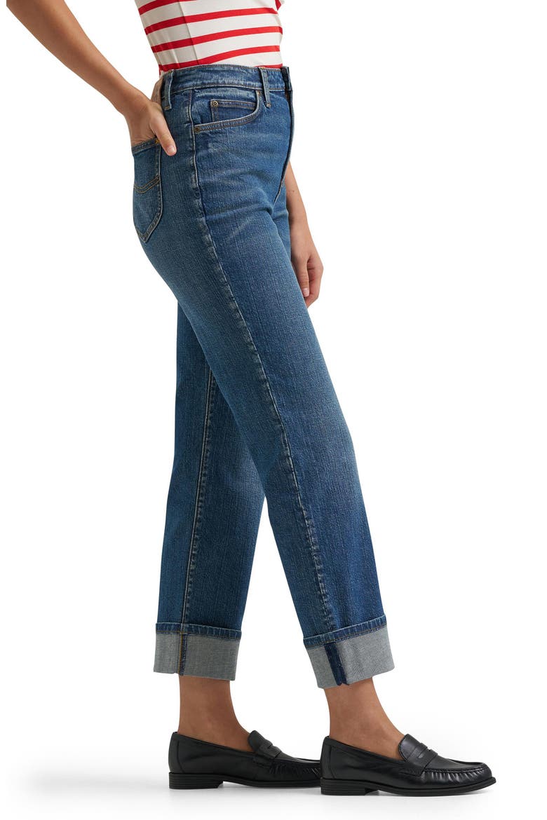 Marilyn High Waist Straight Leg Jeans, Alternate, color, MIDSHADE