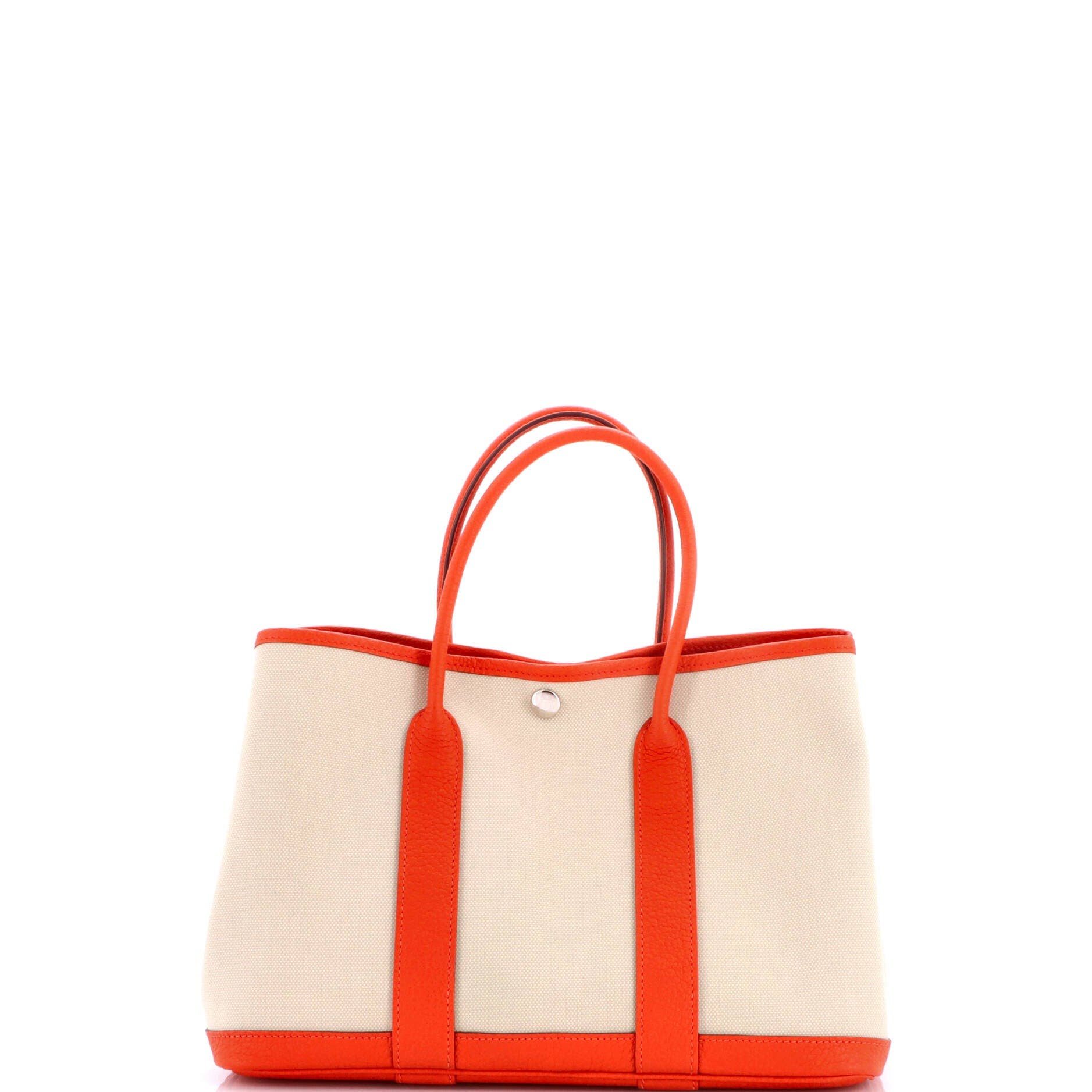 Garden Party Tote Toile and Leather 30, Alternate, color, Orange