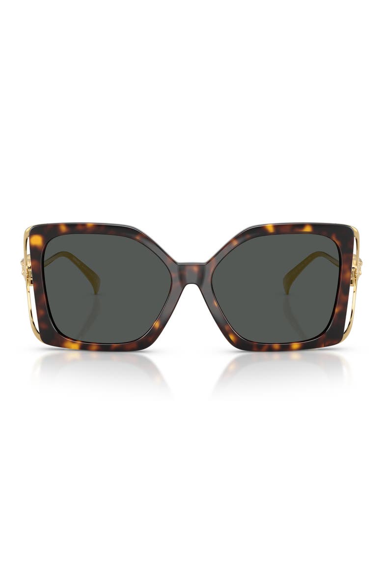 58mm Square Sunglasses, Main, color, HAVANA / DARK GREY